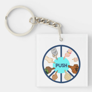 Porte-clés POUSSEZ le porte - clé