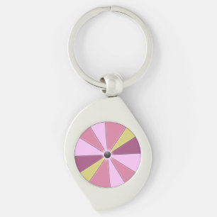 Porte-clés Poutres de couleur Roue rose