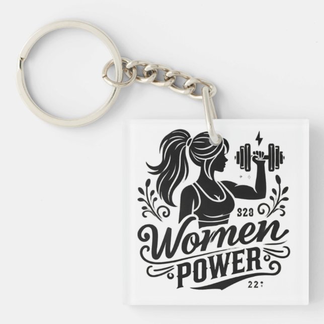 Porte-clés Pouvoir des femmes Porte - clés acrylique (Devant)
