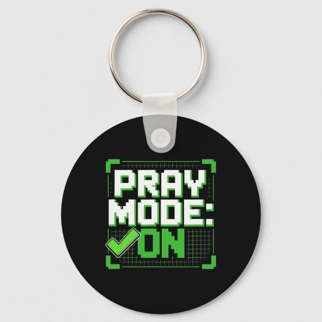 Porte-clés Pray Mode On Christian Gamer Graphic  (Recto)