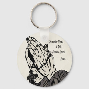 Porte-clés Praying Hands (Avec le signe de la Croix)