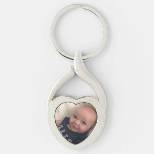 Porte-clés Précieux bébé Porte - clé photo Silver Heart Modèl