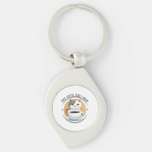 Porte-clés Premier Café Puis Je Meow Cute Cat