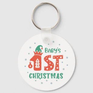 Porte-clés Premier Noël du bébé