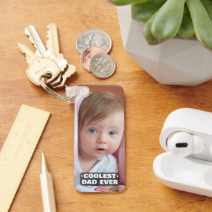 Porte-clés Première Fête des Pères Papa le Plus Cool Bébé Pho