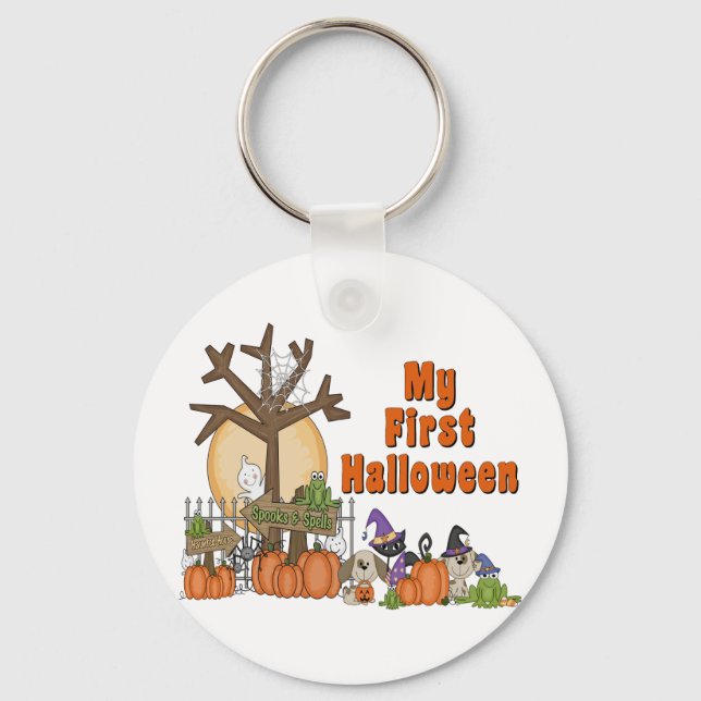 Porte-clés Première Halloween mignonne et Éffrayante (Recto)