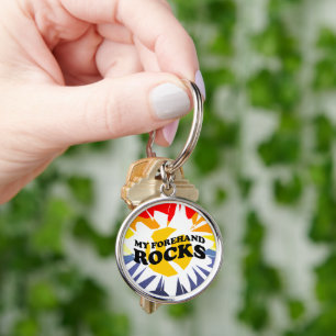 Porte-clés premium rond pour les fans de tennis un