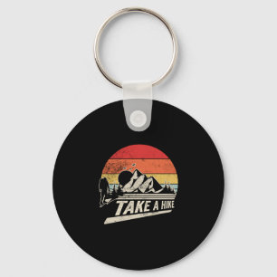 Porte-clés Prenez une randonnée rétro vintage coucher de sole