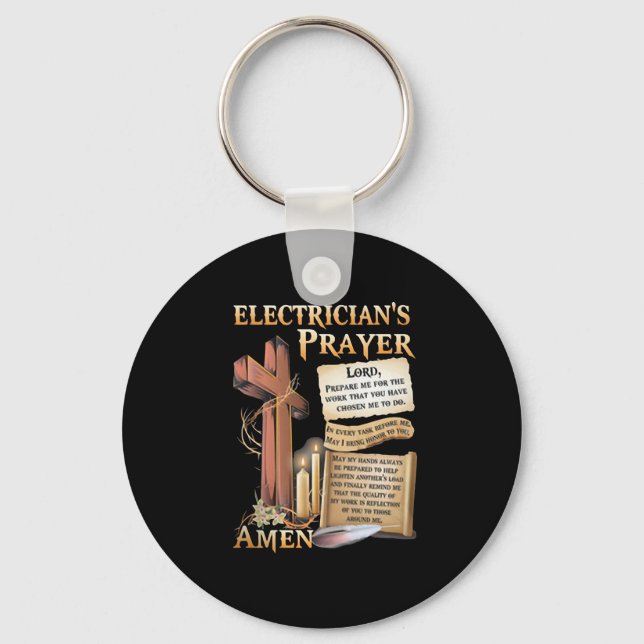 Porte-clés Prénom d'Electrician (Recto)