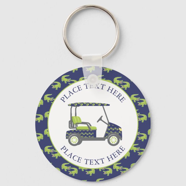 Porte-clés Preppy Alligators Golf Cart (Recto)