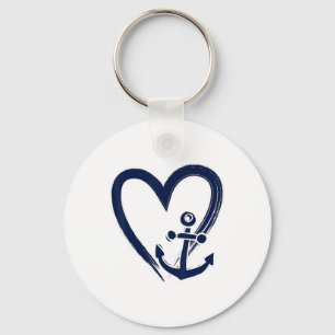 Porte-clés Preppy Nautical Ancres navigateurs Bateaux et Yach