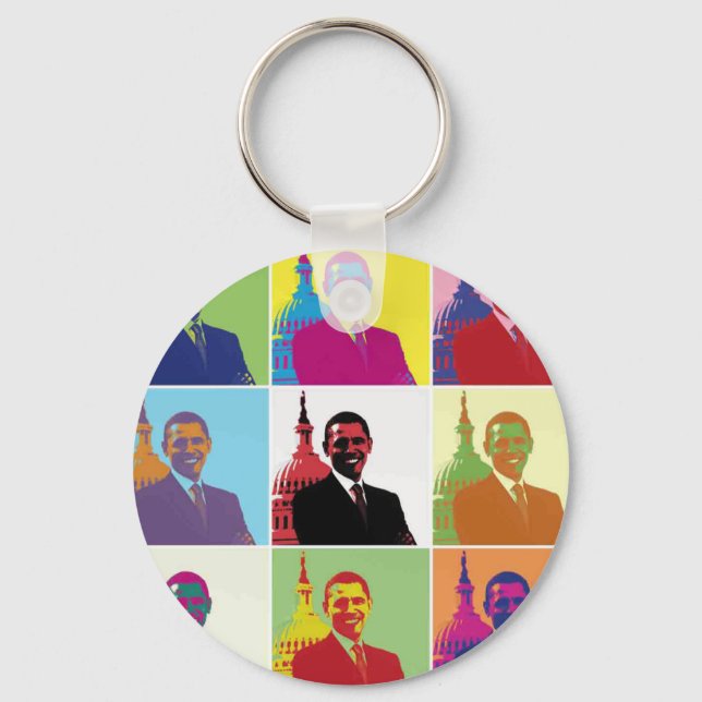 Porte-clés Président Obama Pop Art (Recto)