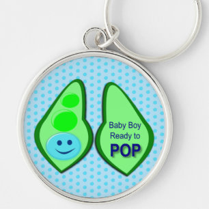 Porte-clés Prêt pour la pop Baby Boy Pea Blue