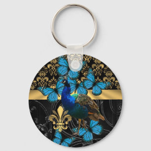 Porte-clés Pretty feminine peacock design