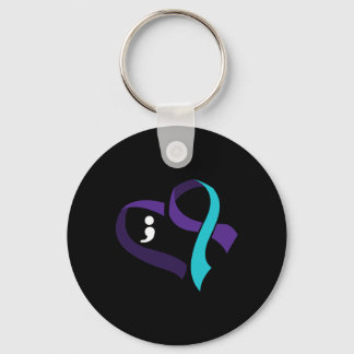 Porte-clés Prévention du suicide Coeur Semicolon Santé mental