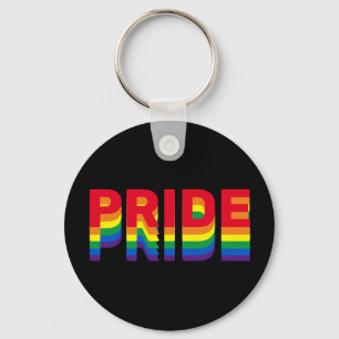 Porte-clés Pride lgbt lgbtq queer gay rainbow retro black