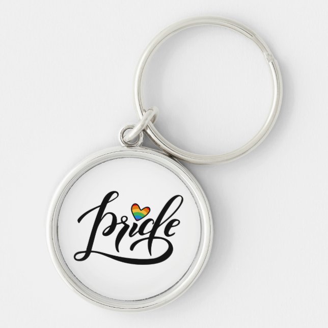 Porte-clés Pride Script Heart (Devant)