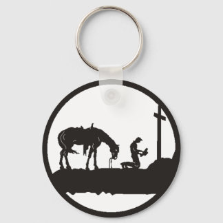 Porte-clés prier cowboy