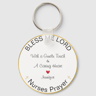 Porte-clés Prière des infirmières Bénédiction personnalisée