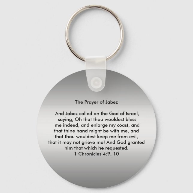Porte-clés Prière du Porte - clé de Jabez (Recto)