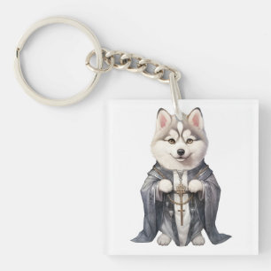 Porte-clés Priest King Siberian Husky Dog