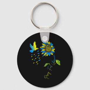 Porte-clés Priez pour le tournesol du drapeau ukrainien Ukrai