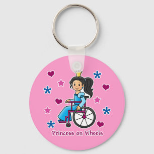 Porte-clés Princesse de fauteuil roulant