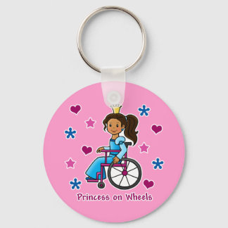 Porte-clés Princesse en fauteuil roulant