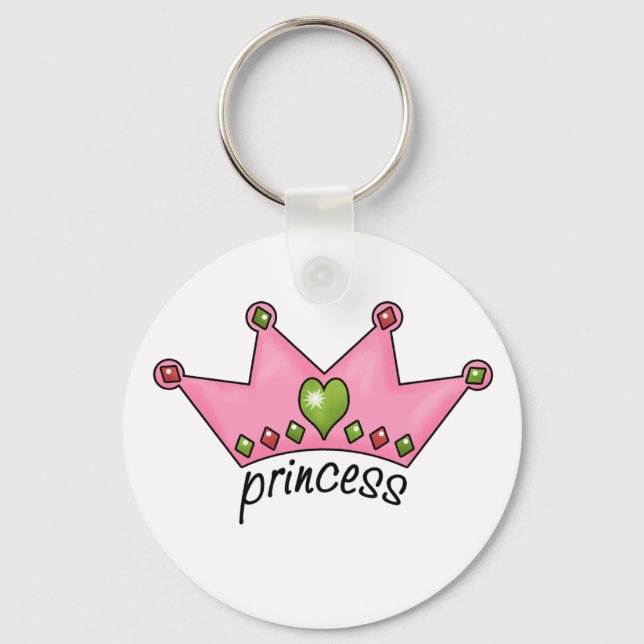 Porte-clés Princesse Tiara rose (Recto)