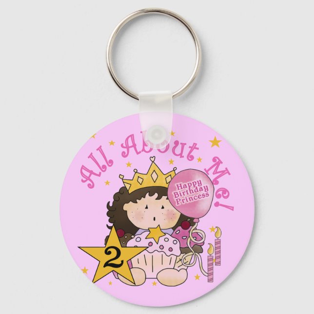 Porte-clés Princesse Tout sur moi 2e anniversaire (Recto)