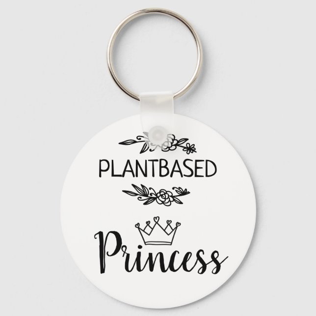 Porte-clés princesse vegan à base de plante avec couronne fle (Recto)