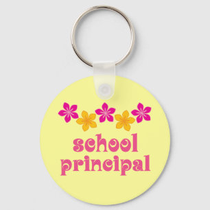 Porte-clés Principal de l'école à fleurs