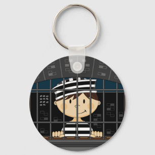 Porte-clés Prisonnier de dessin en cellule de prison