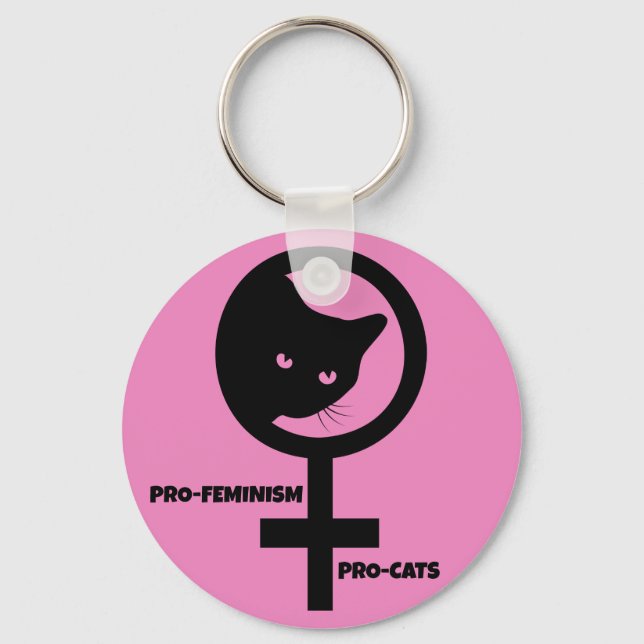Porte-clés Pro Cats Pro Feminisme (Recto)