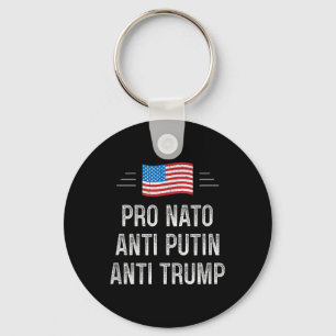Porte-clés Pro Nato - Anti Poutine - Anti Trump - Style Rétro