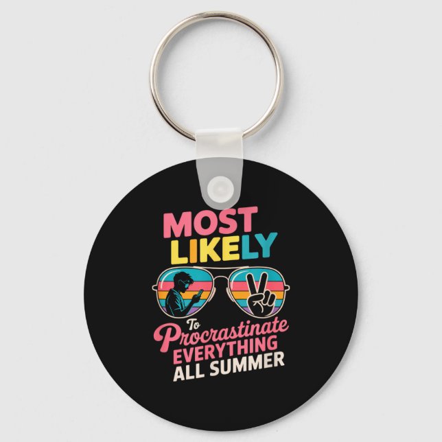 Porte-clés Procrastinator Gift Funny Summer Quote Lazy Lifest (Recto)