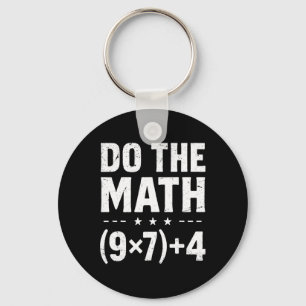 Porte-clés Prof de maths vintage faites le calcul 67 mème Six