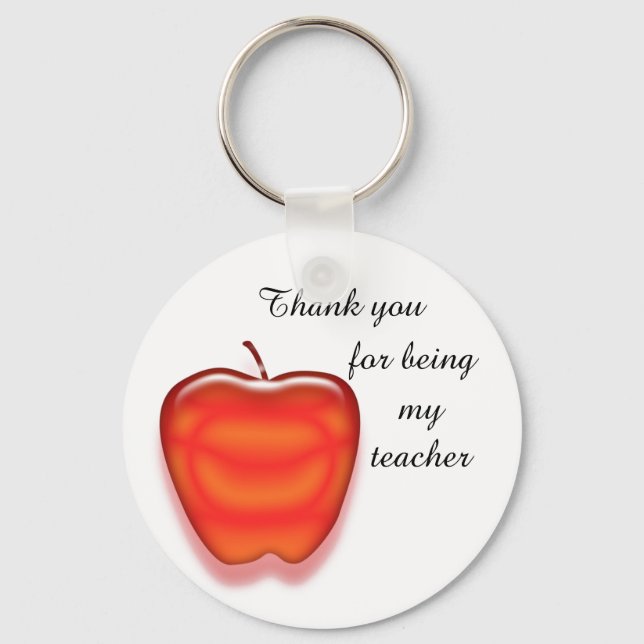 Porte-clés Professeur bon marché de Merci de pomme rouge bril (Recto)
