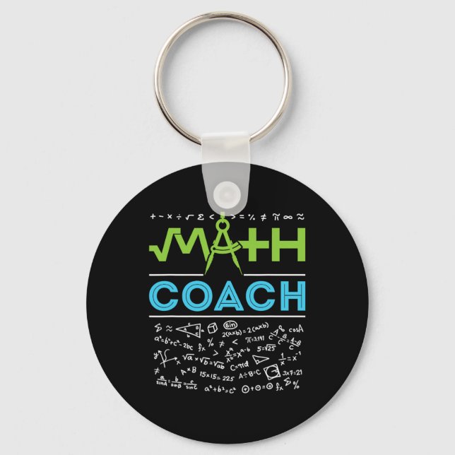 Porte-clés Professeur de coach de maths Ck à l'école  (Recto)