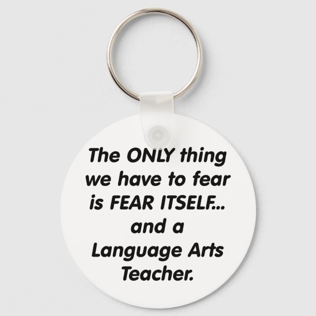 Porte-clés Professeur de langues de peur (Recto)