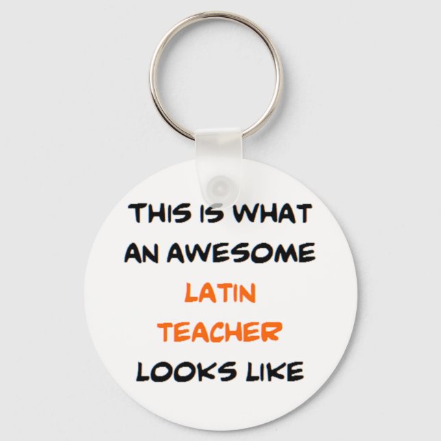 Porte-clés professeur de latin, génial (Recto)