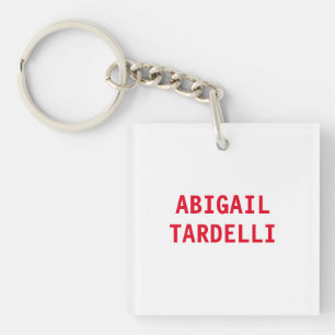 Porte-clés Professionnel minimaliste moderne nom simple perso