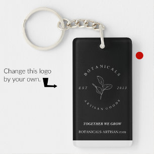 Porte-clés professionnels minimalistes noirs simpl