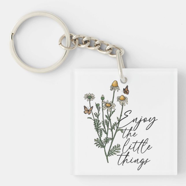 Porte-clés Profitez De La Petite Chose Fleur sauvage Daisy (Devant)