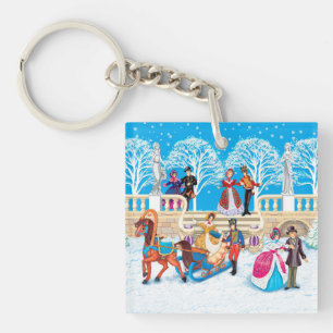 Porte-clés Promenade hivernale