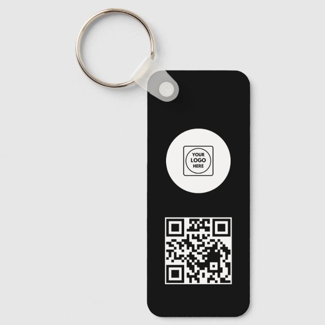Porte-clés promo code QR Logo Noir Blanc (Recto)