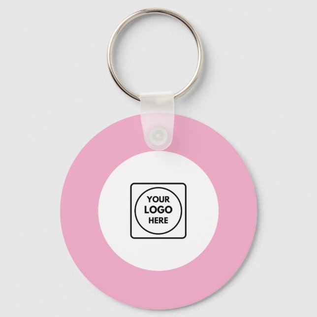 Porte-clés promo Code QR Logo Rose Pâle (Recto)