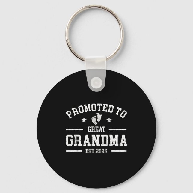 Porte-clés Promoted To Great Grandma Est. 2026 Baby Announcem (Recto)