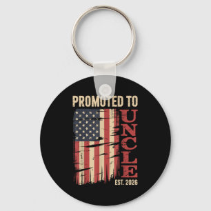 Porte-clés Promu À Oncle Est.2026 Nouveau Membre De Famille U