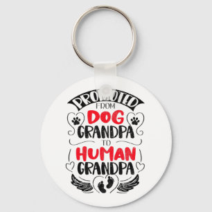 Porte-clés Promu de grand-père de chien à grand-père humain